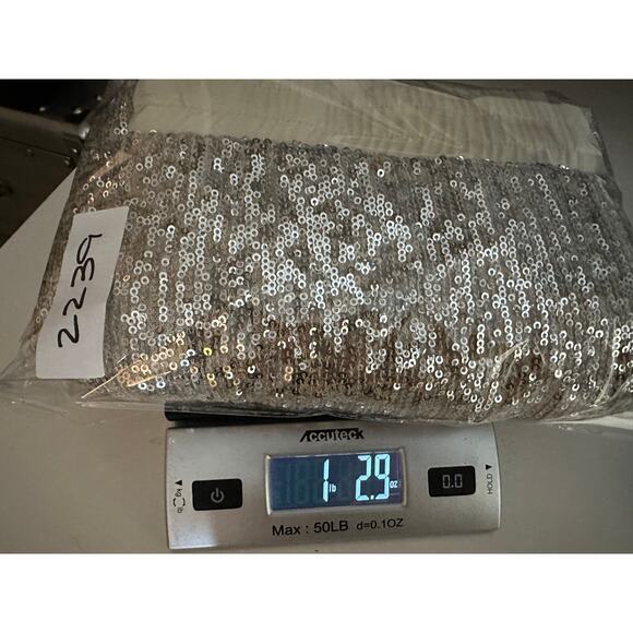 Boston Proper Sequin Wide Leg Pants Sz M Champagne Elastic Waist Stretch Shimmer - Picture 12 of 12